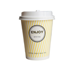 logo printed disposable double wall Factory Directly New Provide Best hot Sales drinking Material take away coffee paper cup